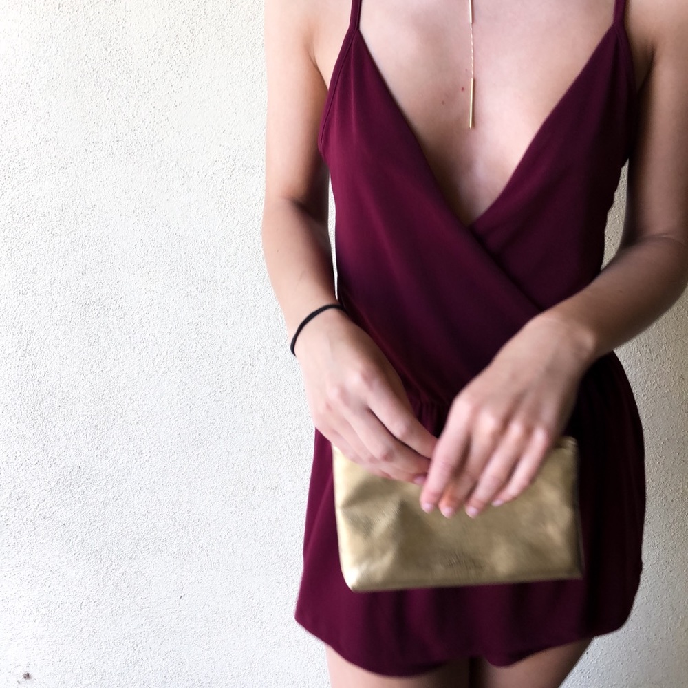 maroon romper